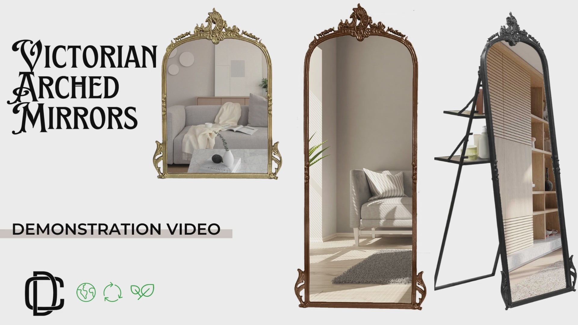 Victorian Arched Wall Mirror