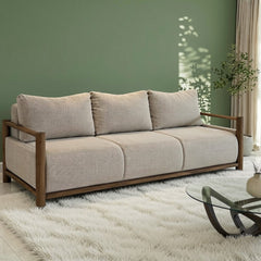 Estelle Custom Wooden Upholstered Sofa - Sofas - Gharaana
